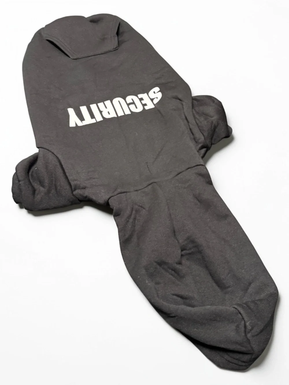 Security Dog Hoodie Large Black Funny Dog Sweater Fleece Pet Hoodie Coat